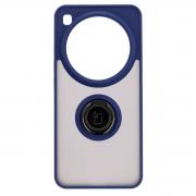 Carcasa Bizon Hybrid Ring compatibila cu Xiaomi 15 Ultra, Albastru