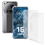 Kit protectie 3 in 1 BizonMobile Clear Pack, Carcasa Bizon Salpa si 2 folii sticla Bizon Glass Clear 2, compatibil cu Xiaomi 15 Ultra, Transparent 2 - lerato.ro