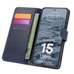 Husa flip cover Bizon Pocket compatibila cu Xiaomi 15 Ultra, Navy Blue 3 - lerato.ro