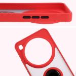 Carcasa Bizon Hybrid Ring compatibila cu Xiaomi 15 Ultra, Rosu 4 - lerato.ro
