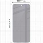 Folie sticla securizata Bizon Glass Mule Shadow Privacy compatibila cu Xiaomi 15, Negru 4 - lerato.ro