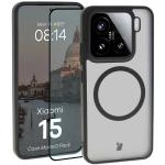 Kit protectie 2 in 1 BizonMobile, Carcasa Bizon MatteO si Folie sticla securizata Bizon Glass Edge, compatibil cu Xiaomi 15, Negru 2 - lerato.ro