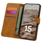 Husa flip cover Bizon Pocket compatibila cu Xiaomi 15 Ultra, Maro 3 - lerato.ro