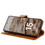 Husa flip cover Bizon Pocket compatibila cu Xiaomi 15 Ultra, Maro 6 - lerato.ro