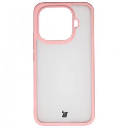 Carcasa Bizon Angelo compatibila cu Xiaomi 15T Pro, Transparent / Roz