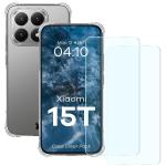 Kit protectie 3 in 1 BizonMobile Clear Pack, Carcasa Bizon Salpa si 2 folii sticla Bizon Glass Clear 2, compatibil cu Xiaomi 15T, Transparent 2 - lerato.ro