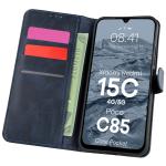 Husa flip cover Bizon Pocket compatibila cu Xiaomi Redmi 15C 4G / 5G, Navy Blue 3 - lerato.ro