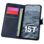 Husa flip cover Bizon Pocket compatibila cu Xiaomi 15T, Navy Blue 3 - lerato.ro