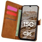 Husa flip cover Bizon Pocket compatibila cu Xiaomi Redmi 15C 4G / 5G, Maro 3 - lerato.ro