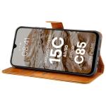 Husa flip cover Bizon Pocket compatibila cu Xiaomi Redmi 15C 4G / 5G, Maro 6 - lerato.ro