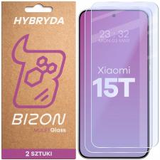 Folii protectie telefoane Xiaomi, Set 2 folii sticla securizata Bizon Glass Mule Duo compatibile cu Xiaomi 15T, Transparent, lerato.ro