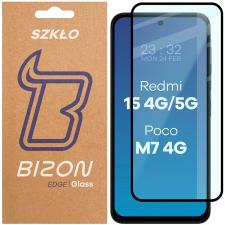 Folie sticla securizata Bizon Glass Edge 2 compatibila cu Xiaomi Redmi 15 4G / 5G / POCO M7 4G, Negru
