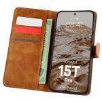 Husa flip cover Bizon Pocket compatibila cu Xiaomi 15T Pro, Maro 3 - lerato.ro