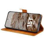 Husa flip cover Bizon Pocket compatibila cu Xiaomi 15T Pro, Maro 6 - lerato.ro