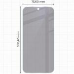 Folie sticla hibrid Bizon Glass Mule Shadow Privacy compatibila cu Xiaomi 15T Pro, Negru 4 - lerato.ro