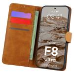 Husa flip cover Bizon Pocket compatibila cu Xiaomi Poco F8 Ultra, Maro 3 - lerato.ro