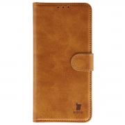 Husa flip cover Bizon Pocket compatibila cu Xiaomi Poco F8 Ultra, Maro