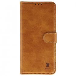 Husa flip cover Bizon Pocket compatibila cu Xiaomi Poco F8 Ultra, Maro