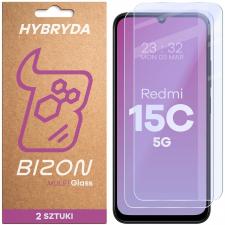 Set 2 folii sticla securizata Bizon Glass Mule Duo compatibile cu Xiaomi Redmi 15C 5G, Transparent