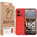 Carcasa Bizon Tur compatibila cu Xiaomi Redmi 15C 4G / 5G, Rosu 9 - lerato.ro