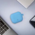 Carcasa Bizon Headphone Silicone compatibila cu Samsung Galaxy Buds 3 / 3 Pro, Albastru 4 - lerato.ro
