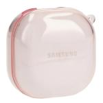 Carcasa Bizon Headphone Clear compatibila cu Samsung Galaxy Buds Live / Pro / Buds2 / Buds2 Pro / Buds FE, Transparent / Roz 5 - lerato.ro