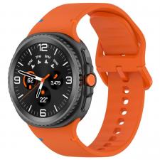 Curea Bizon Strap Watch Silicone G compatibila cu Samsung Galaxy Watch 8 40 / 44 / 46mm, Portocaliu