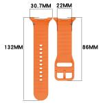 Curea Bizon Strap Watch Silicone G compatibila cu Samsung Galaxy Watch 8 40 / 44 / 46mm, Portocaliu 3 - lerato.ro