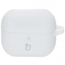 Carcasa Bizon Headphone Silicone compatibila cu Samsung Galaxy Buds 3 / 3 Pro, Alb