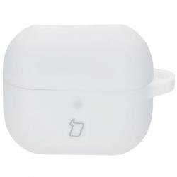 Carcasa Bizon Headphone Silicone compatibila cu Samsung Galaxy Buds 3 / 3 Pro, Alb