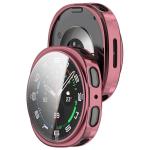 Carcasa cu protectie ecran din sticla securizata BizonMobile Felipe compatibila cu Samsung Galaxy Watch 8 44mm, Roz 8 - lerato.ro