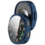 Carcasa cu protectie ecran din sticla securizata BizonMobile Felipe compatibila cu Samsung Galaxy Watch 8 40mm, Albastru 2 - lerato.ro