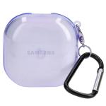 Carcasa Bizon Headphone Clear compatibila cu Samsung Galaxy Buds Live / Pro / Buds2 / Buds2 Pro / Buds FE, Transparent / Mov 2 - lerato.ro