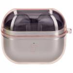 Carcasa Bizon Headphone Clear compatibila cu Samsung Galaxy Buds 3 / 3 Pro, Transparent / Roz 3 - lerato.ro