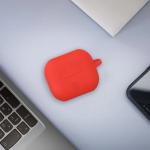 Carcasa Bizon Headphone Silicone compatibila cu Samsung Galaxy Buds 3 / 3 Pro, Rosu 4 - lerato.ro