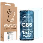 Kit protectie 3 in 1 BizonMobile Clear Pack, Carcasa Bizon Salpa si 2 folii sticla Bizon Glass Clear 2, compatibil cu Xiaomi Redmi 15C 4G / 5G / POCO C85 4G, Transparent 10 - lerato.ro