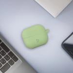 Carcasa Bizon Headphone Silicone compatibila cu Samsung Galaxy Buds 3 / 3 Pro, Light Green 4 - lerato.ro