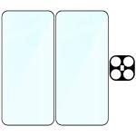 Set protectie 3in1 Bizon Glass Edge Pack, 2 folii sticla ecran + 1 folie sticla camera foto, compatibil cu Xiaomi 15T Pro, Negru 7 - lerato.ro