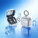 Carcasa Bizon Headphone Clear compatibila cu Samsung Galaxy Buds 4 / 4 Pro, Glitter Clear 4 - lerato.ro