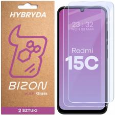 Set 2 folii sticla securizata Bizon Glass Mule Duo compatibile cu Xiaomi Redmi 15C 4G, Transparent