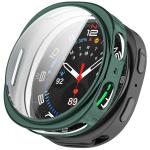 Carcasa cu protectie ecran din sticla securizata BizonMobile Felipe compatibila cu Samsung Galaxy Watch 8 44mm, Verde 2 - lerato.ro