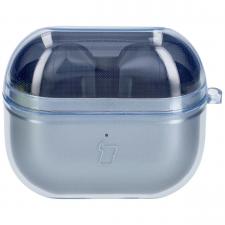 Carcasa Bizon Headphone Clear compatibila cu Samsung Galaxy Buds 3 / 3 Pro, Transparent / Albastru