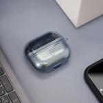 Carcasa Bizon Headphone Clear compatibila cu Samsung Galaxy Buds 3 / 3 Pro, Transparent / Albastru 4 - lerato.ro