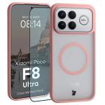 Kit protectie 2 in 1 BizonMobile, Carcasa Bizon MatteO si Folie sticla securizata Bizon Glass Edge, compatibil cu Xiaomi Poco F8 Ultra, Roz 2 - lerato.ro