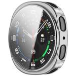 Carcasa cu protectie ecran din sticla securizata BizonMobile Felipe compatibila cu Samsung Galaxy Watch 8 44mm, Silver 9 - lerato.ro