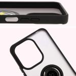 Carcasa Bizon Hybrid Ring compatibila cu Xiaomi Redmi 13 4G, Negru 4 - lerato.ro