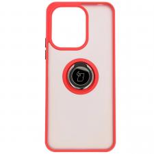 Huse Telefoane, Carcasa Bizon Hybrid Ring compatibila cu Xiaomi Redmi 13 4G, Rosu, lerato.ro