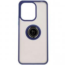 Huse Telefoane, Carcasa Bizon Hybrid Ring compatibila cu Xiaomi Redmi 13 4G, Albastru, lerato.ro