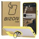 Carcasa Bizon Hybrid Ring compatibila cu Xiaomi Redmi 13 4G, Galben 3 - lerato.ro