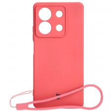 Huse Telefoane, Carcasa Bizon Silicone Sq compatibila cu Xiaomi Redmi Note 13 5G, Peach Pink, lerato.ro